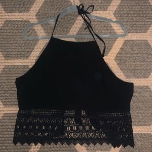 Black American Eagle tank top with tie back